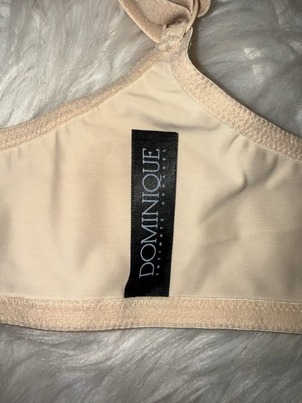 Dominique Talia Front Close T-Shirt Bra Lined Racerback UW Womens 32B Beige - Picture 6 of 7